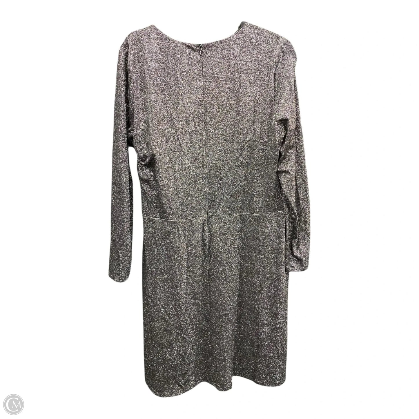 Dress Party Midi By Chaps In Black & Silver, Size: 16