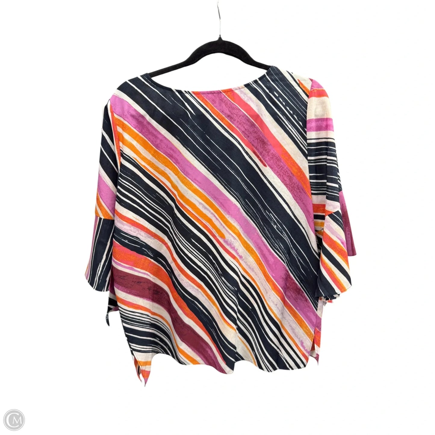 Blouse 3/4 Sleeve By Zozo In Orange & Pink, Size: L