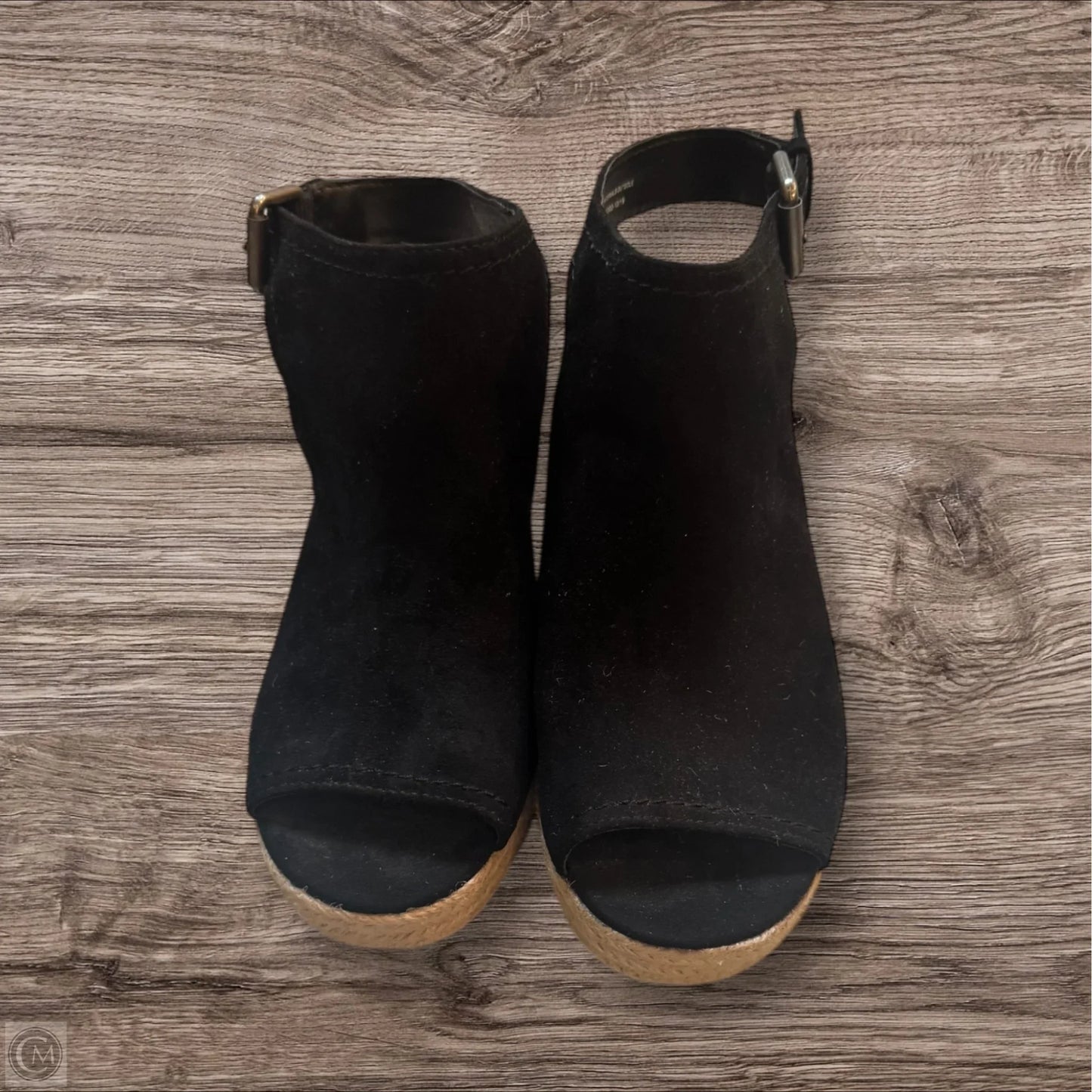 Sandals Heels Wedge By Universal Thread In Black, Size: 7