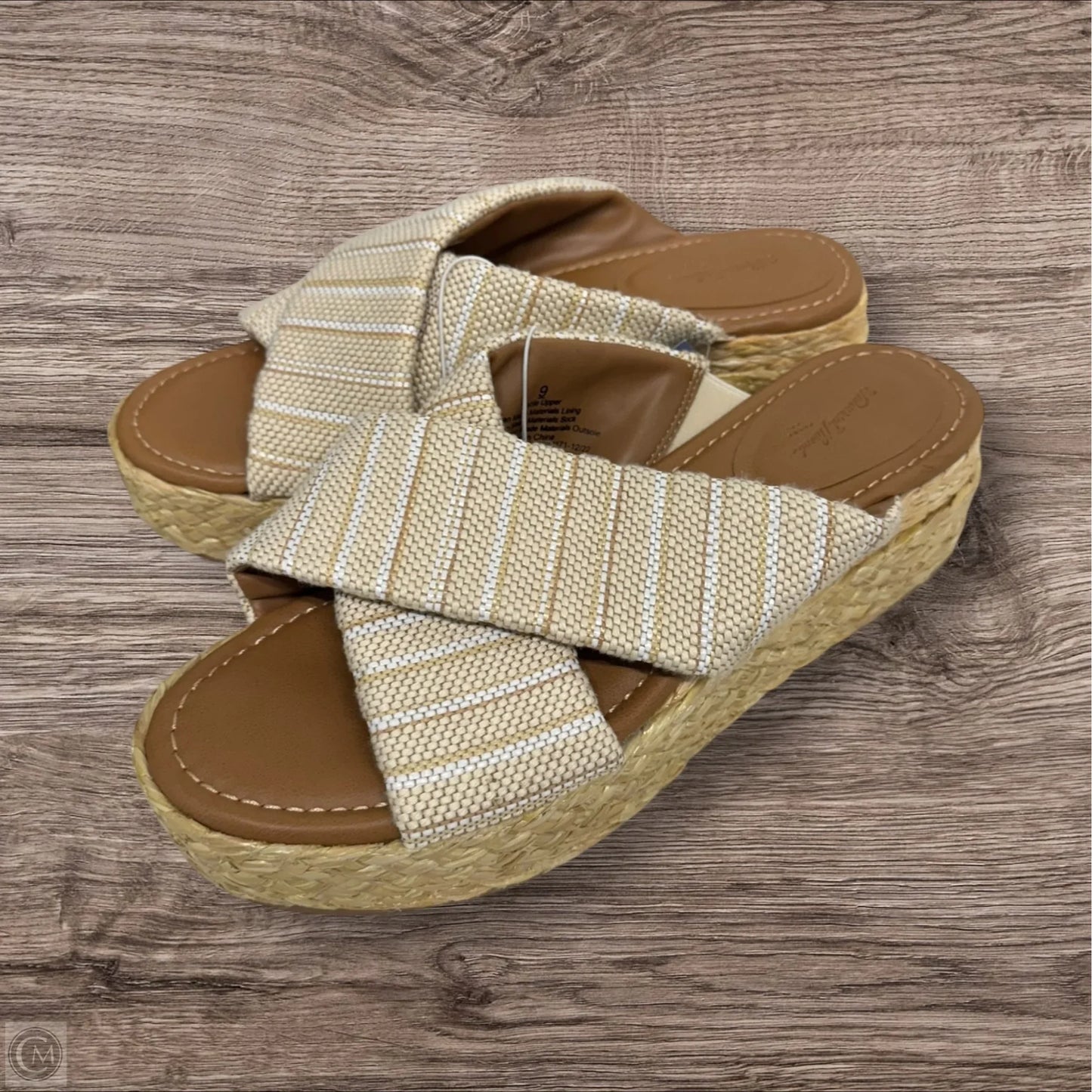 Sandals Heels Wedge By Universal Thread In Tan, Size: 9