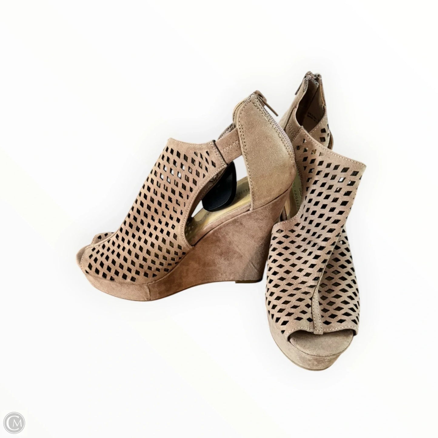 Sandals Heels Wedge By Chinese Laundry In Tan, Size: 7