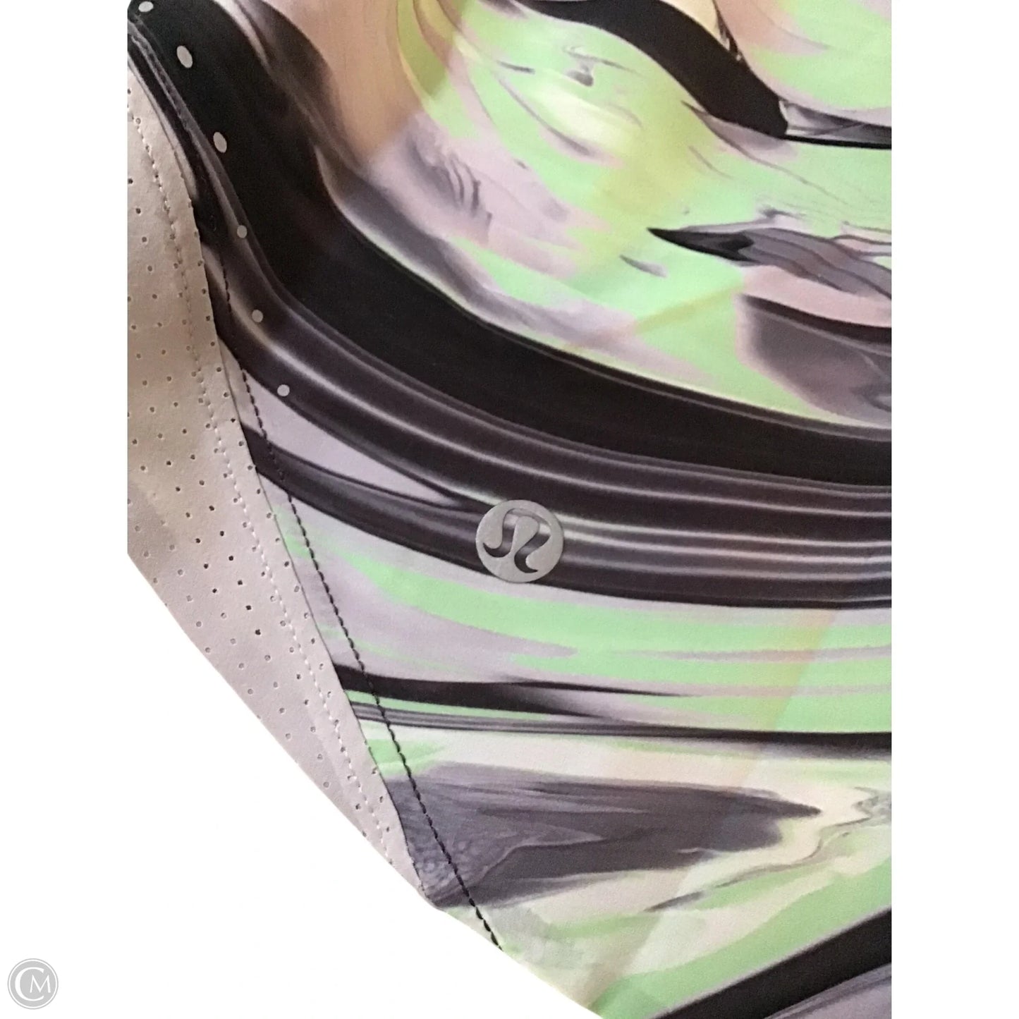 Athletic Shorts By Lululemon In Green & Grey, Size: 10