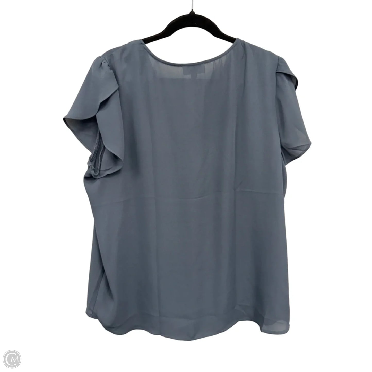 Top Short Sleeve By Loft In Grey, Size: Xl