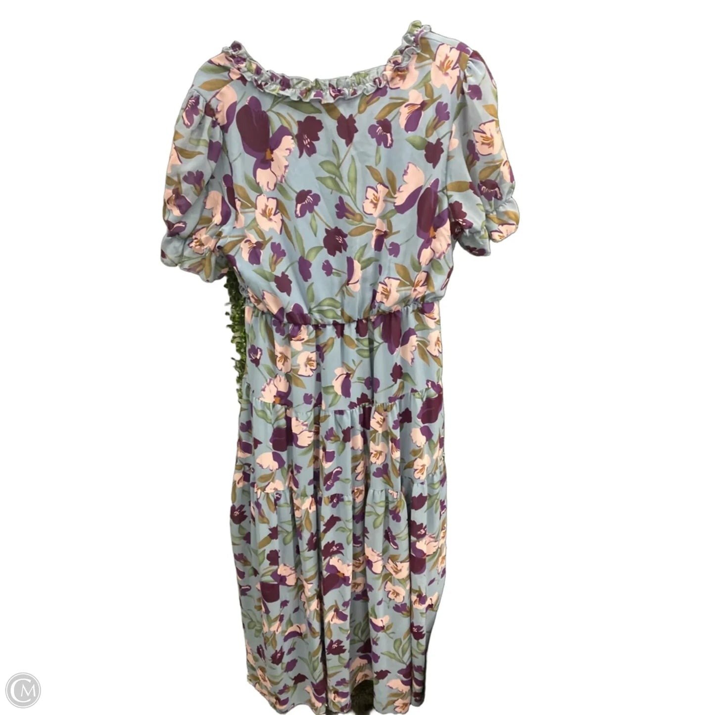 Dress Casual Maxi By Clothes Mentor In Blue & Purple, Size: L
