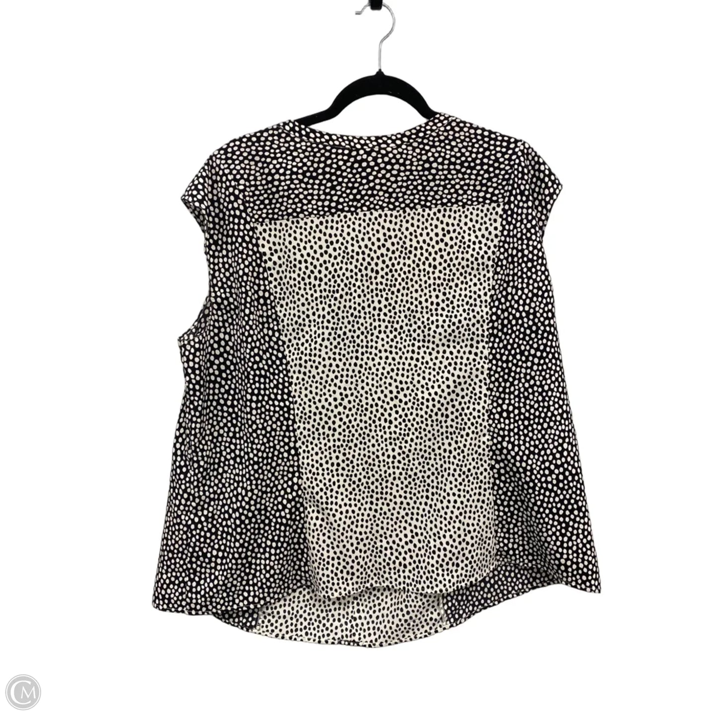 Top Sleeveless By Talbots In Black & Cream, Size: 2x