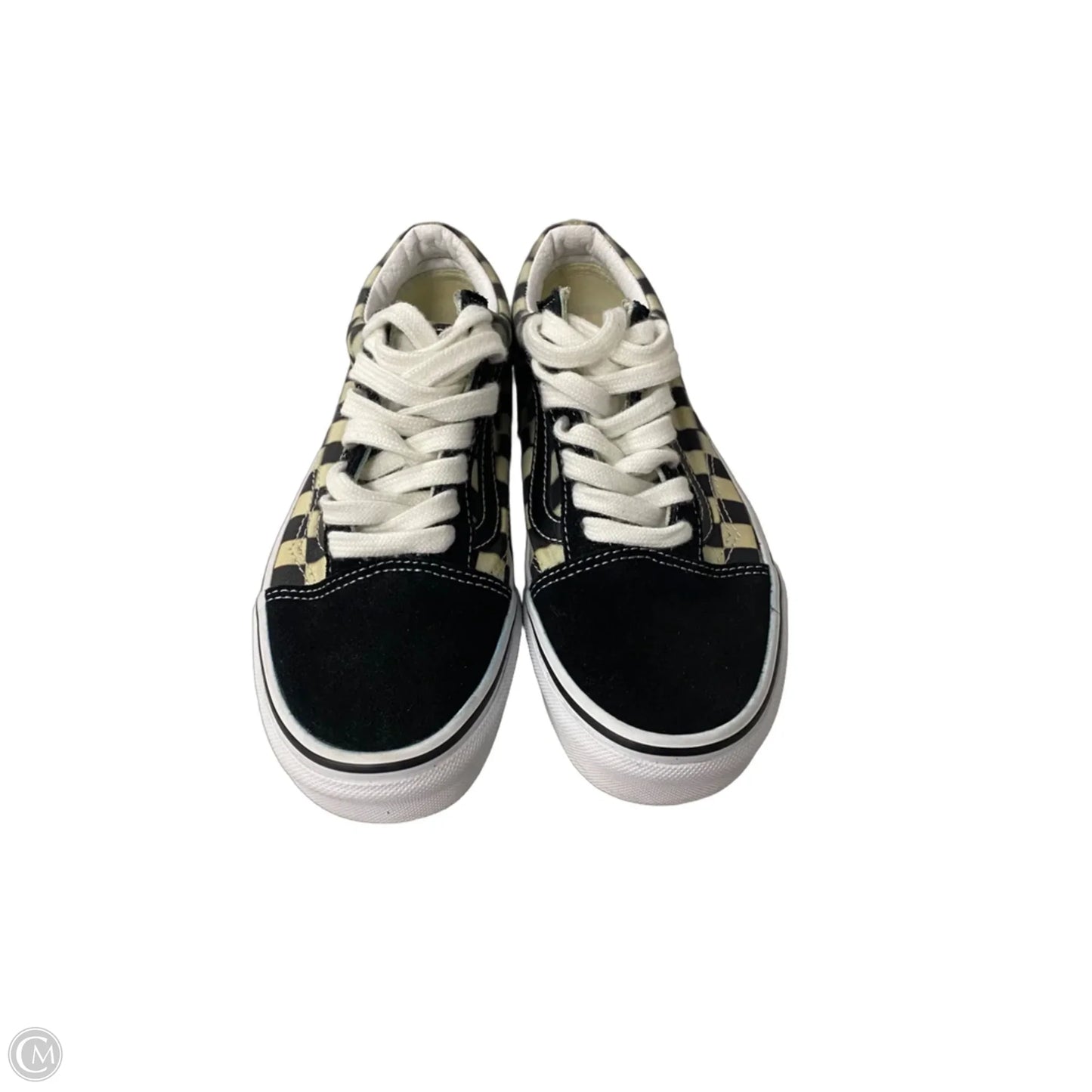 Shoes Sneakers By Vans In Black & Cream, Size: 5.5