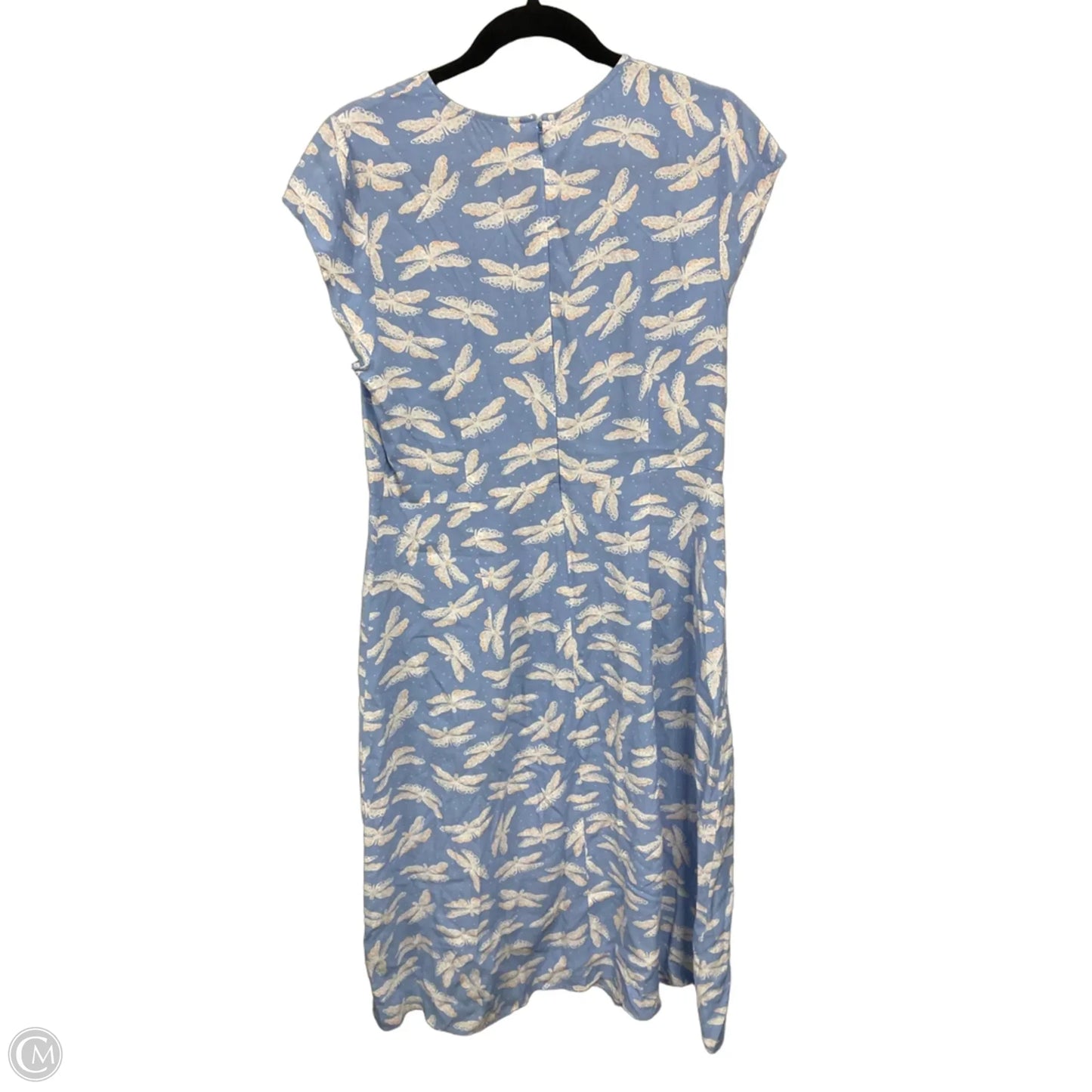 Dress Casual Midi By Loft In Blue & White, Size: 10p