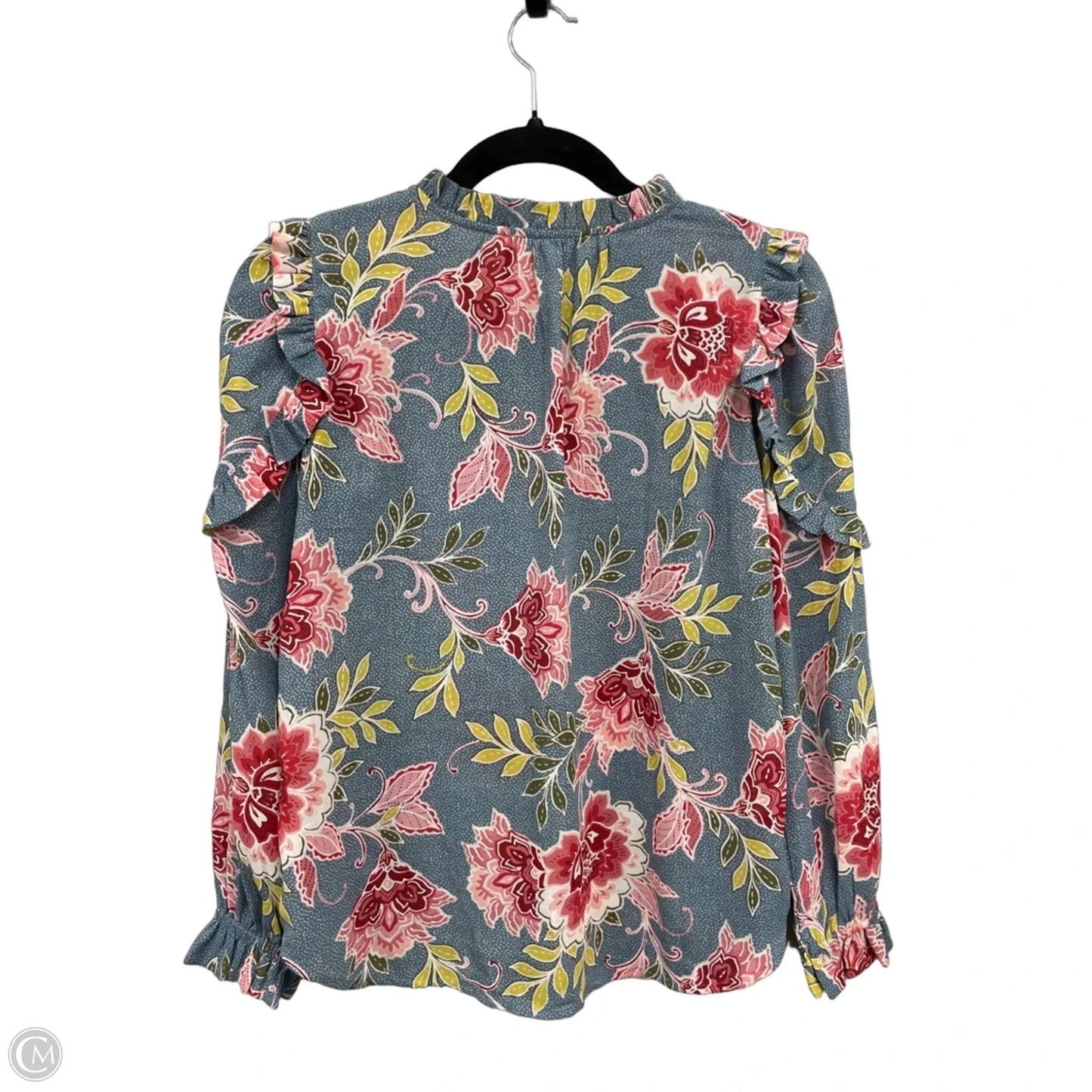 Top Long Sleeve By Loft In Blue & Pink, Size: Xsp