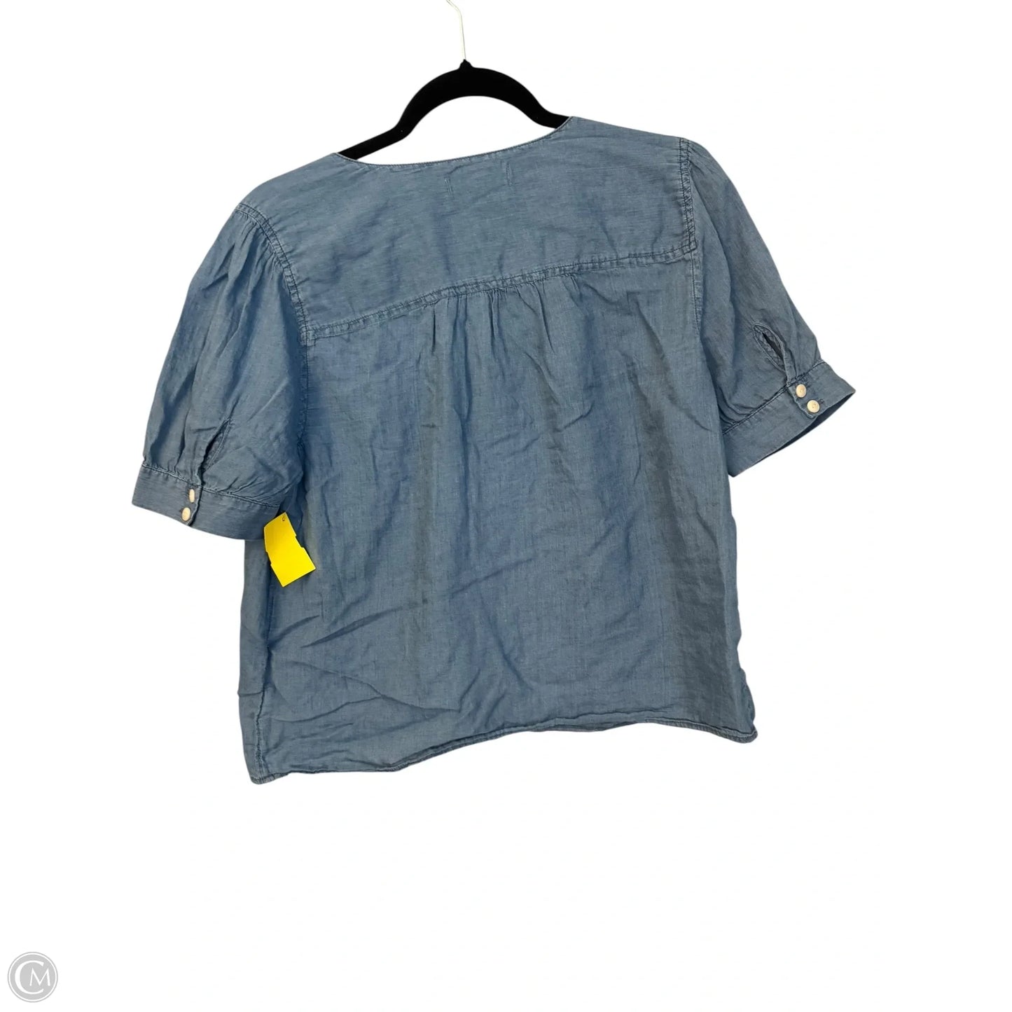 Top Short Sleeve By Madewell In Blue, Size: M