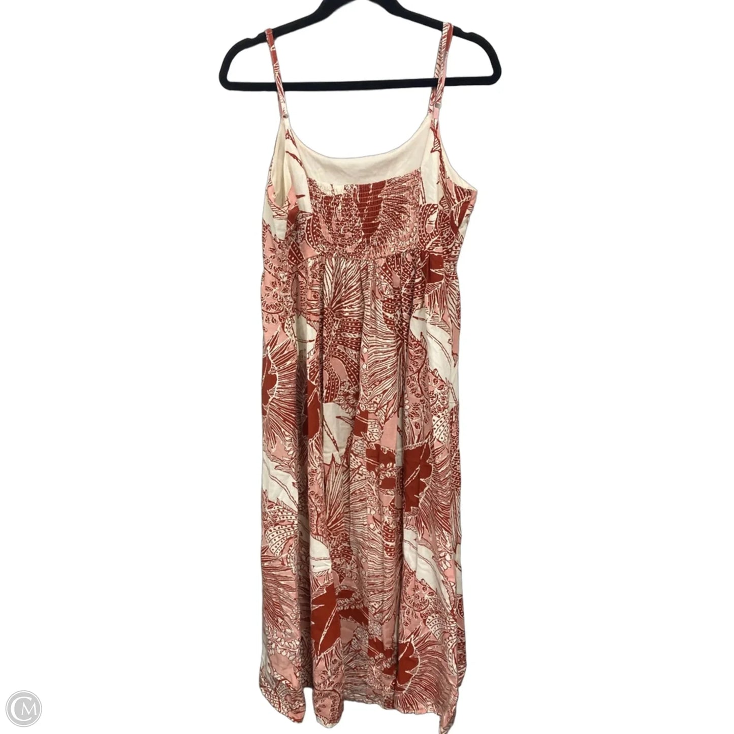 Dress Casual Midi By Japna In Cream & Orange, Size: L