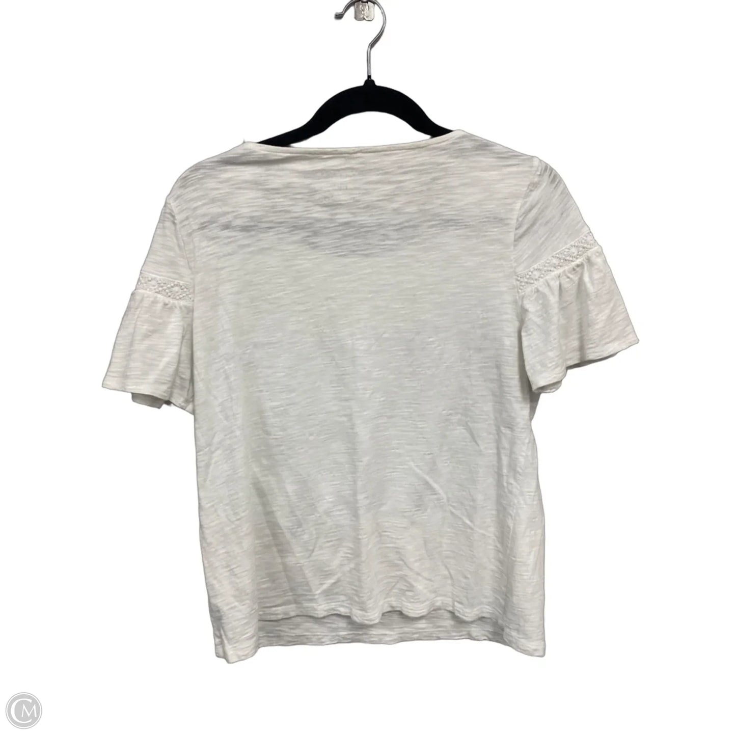 Top Short Sleeve By Talbots In White, Size: Mp