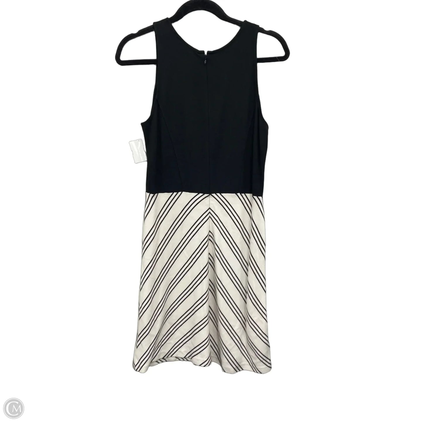 Dress Casual Midi By Ann Taylor In Black & Cream, Size: 6