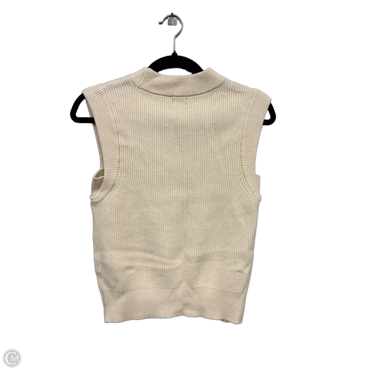 Sweater Short Sleeve By A New Day In Cream, Size: Xs