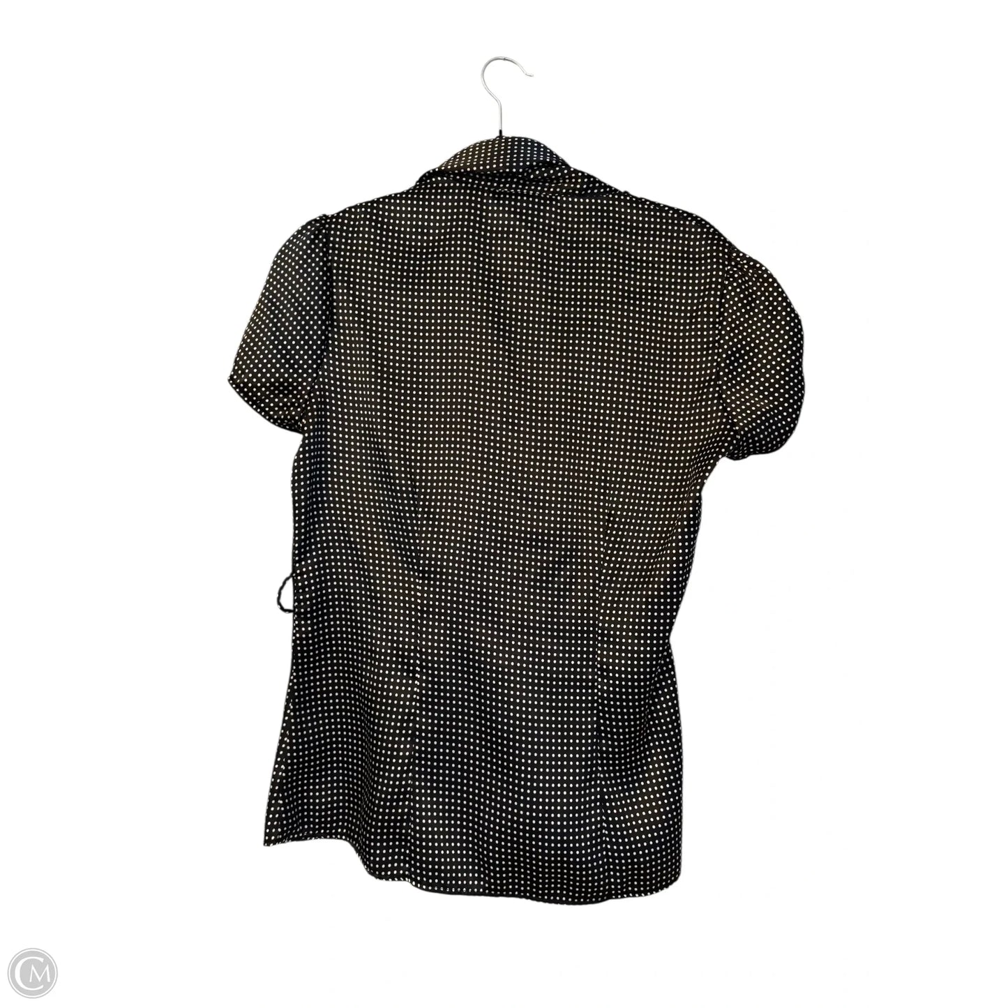 Blouse Short Sleeve By Dressbarn In Polkadot Pattern, Size: M