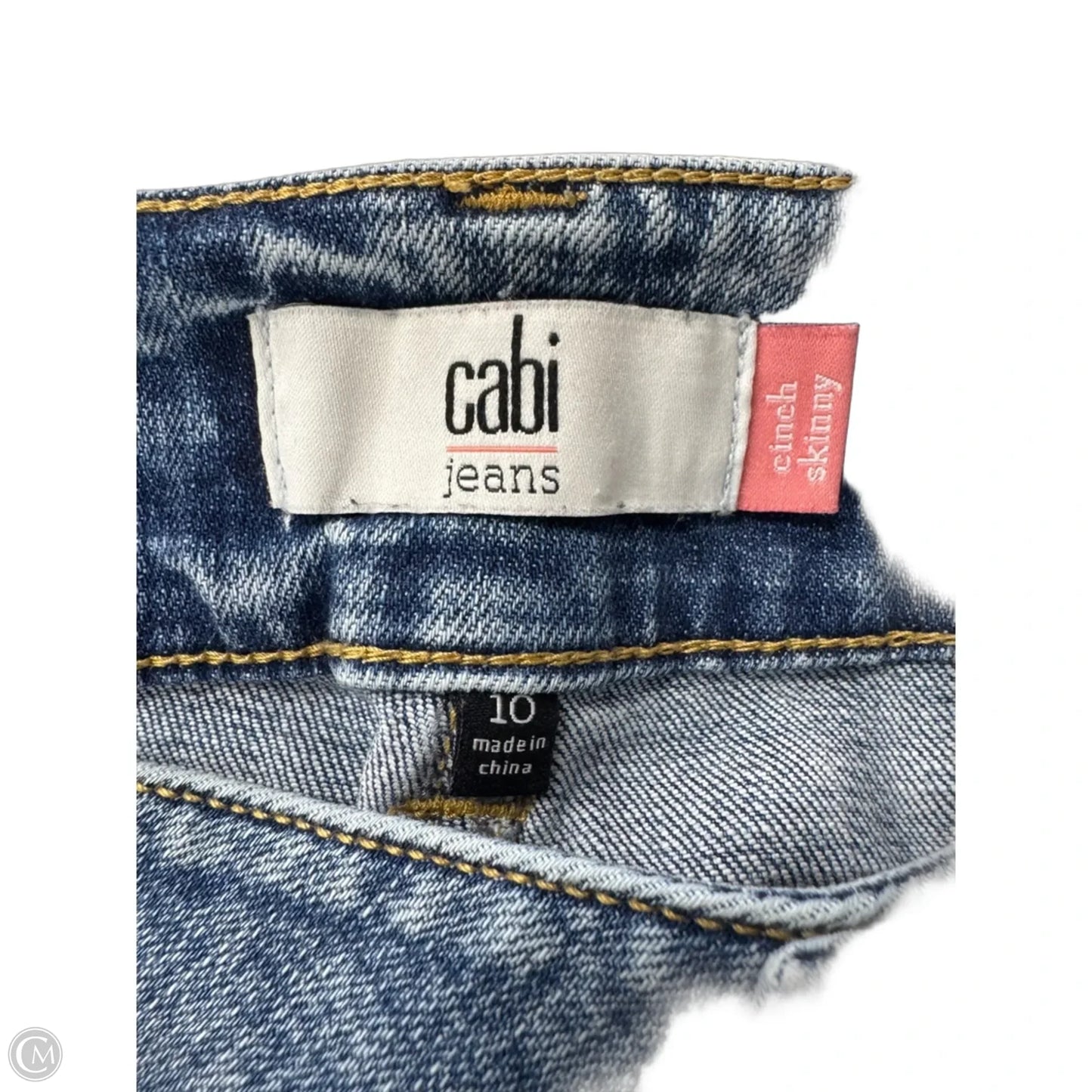Jeans Skinny By Cabi In Blue, Size: 10