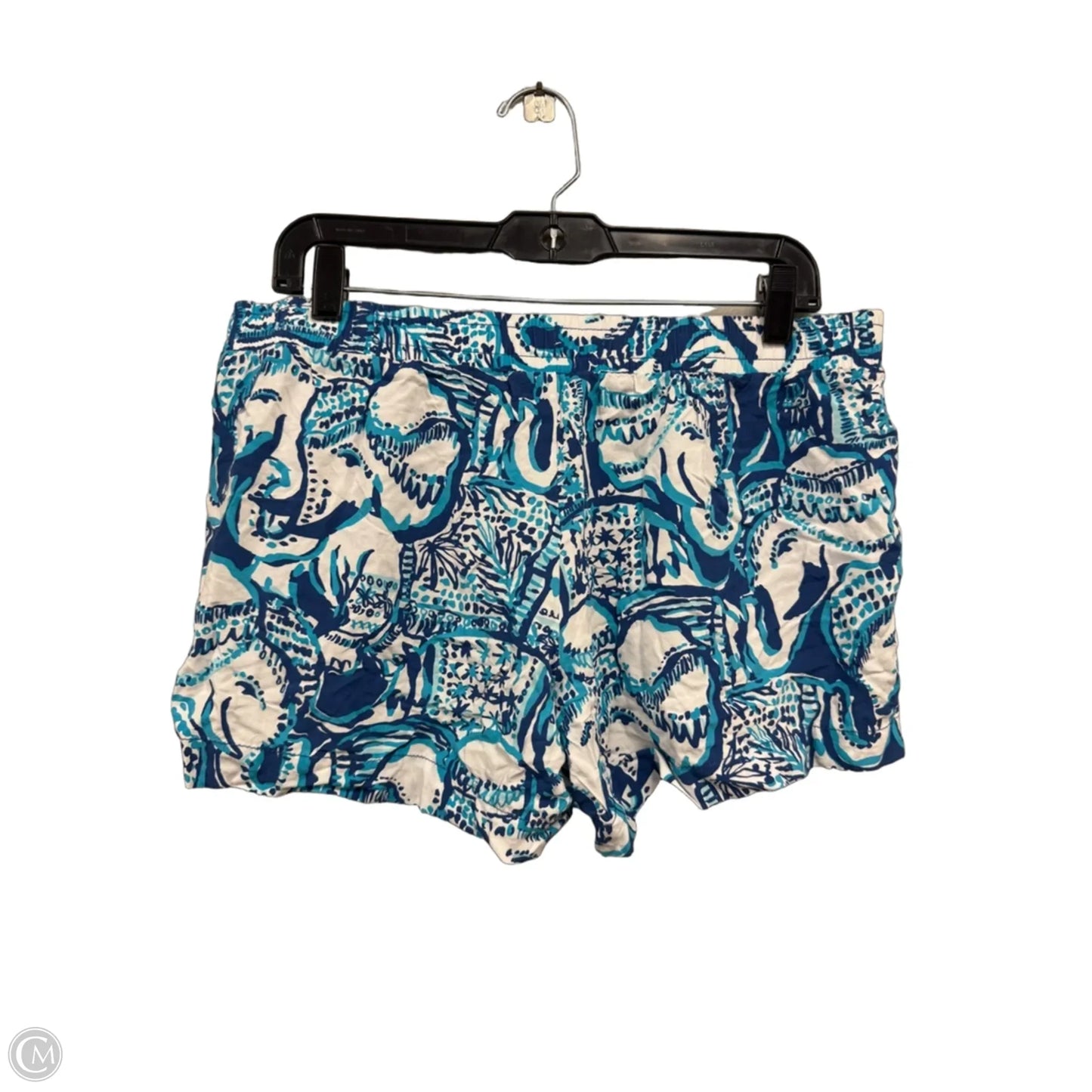 Shorts Designer By Lilly Pulitzer In Blue & White, Size: L
