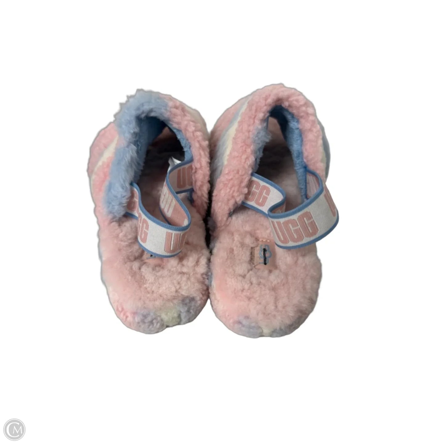 Slippers Designer By Ugg In Blue & Pink, Size: 6