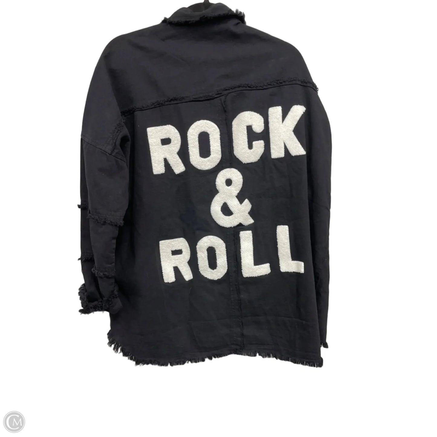 Jacket Shirt By Elan In Black, Size: M