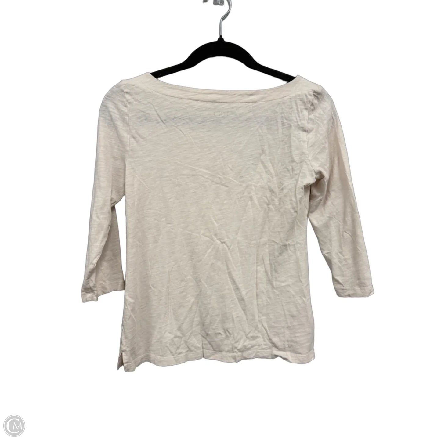 Top 3/4 Sleeve Basic By Loft In Cream & Red, Size: S