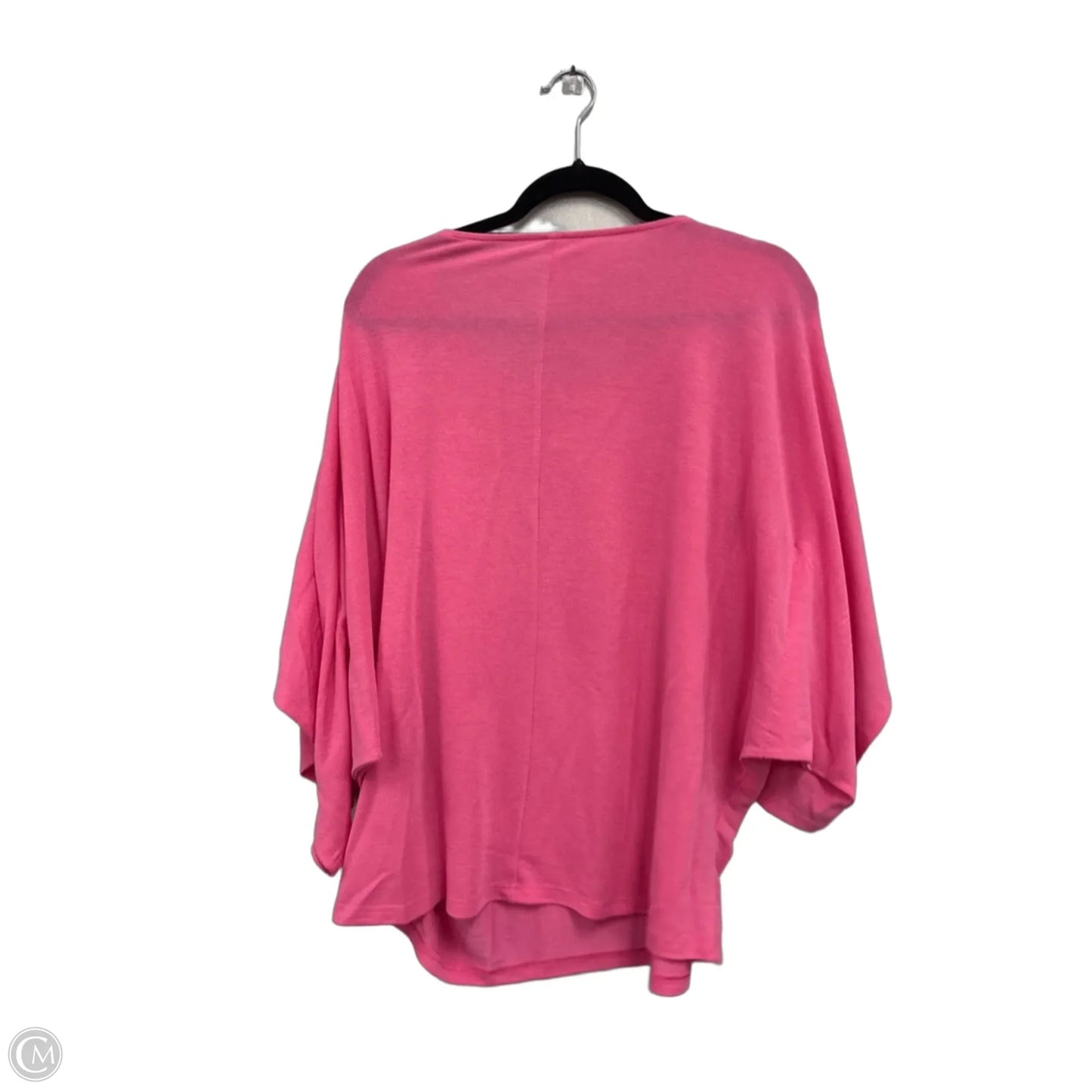Top Short Sleeve By Glam In Pink, Size: L