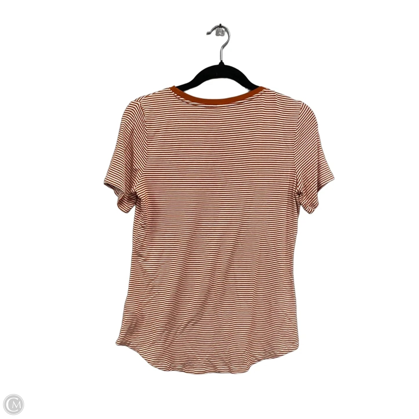 Top Short Sleeve By Old Navy In Orange & White, Size: Xs