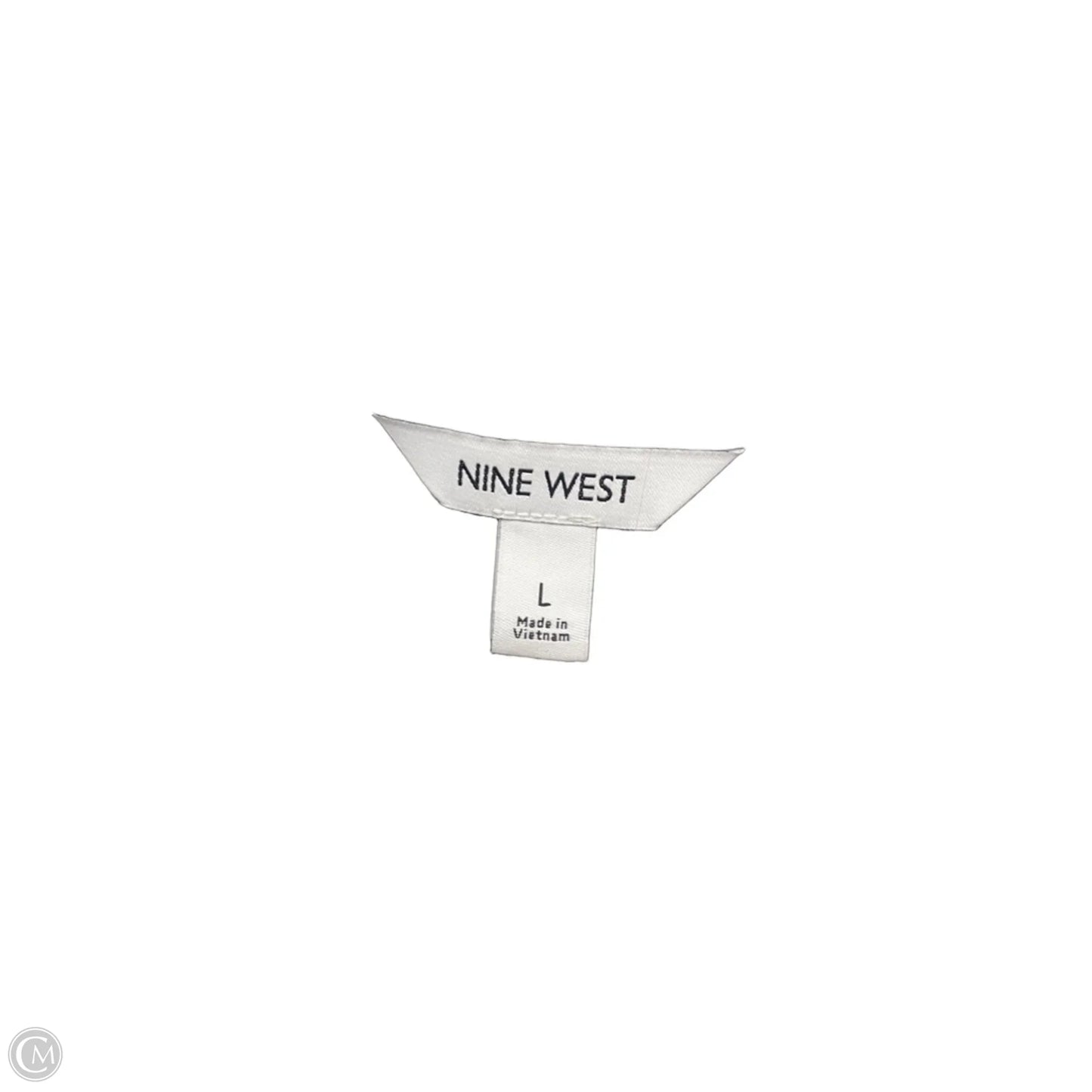 Top Sleeveless By Nine West In Black & Cream, Size: L
