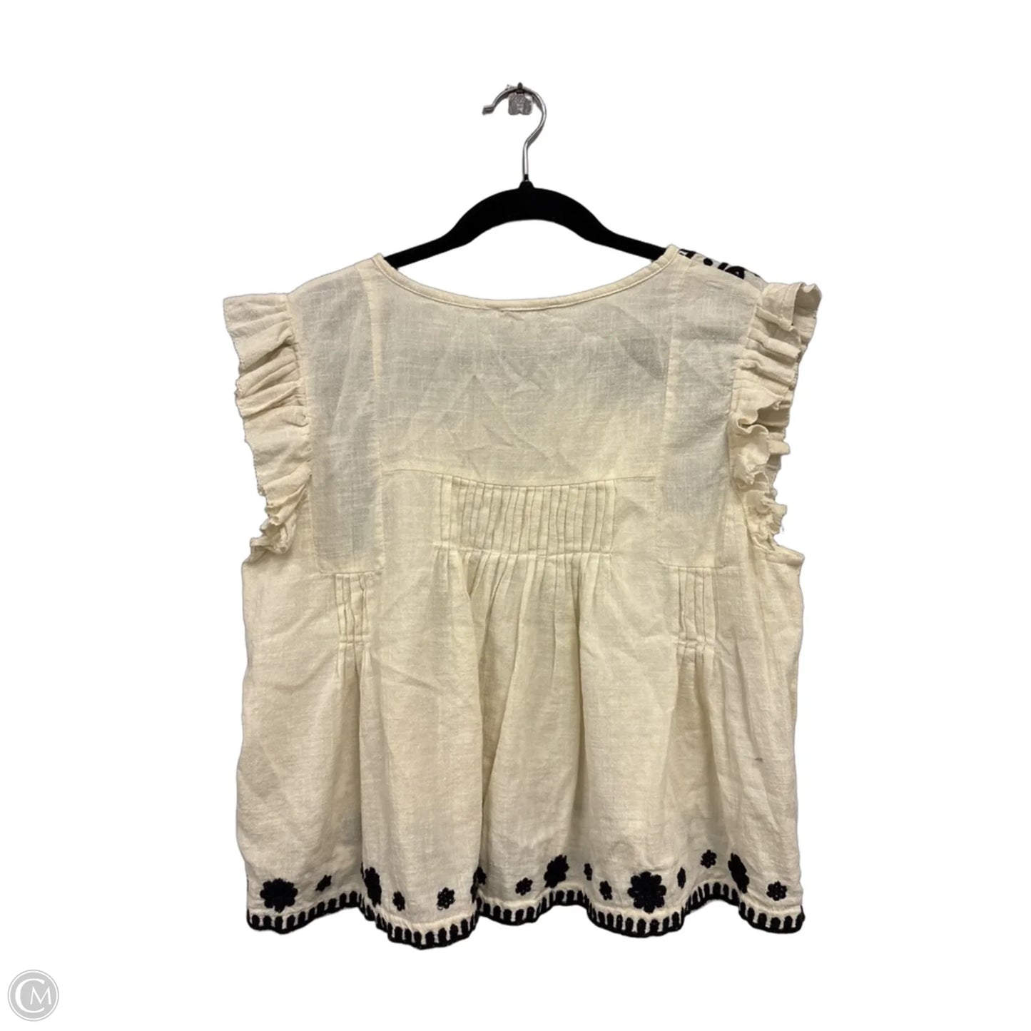 Top Sleeveless By Jennifer & Grace In Black & White, Size: S