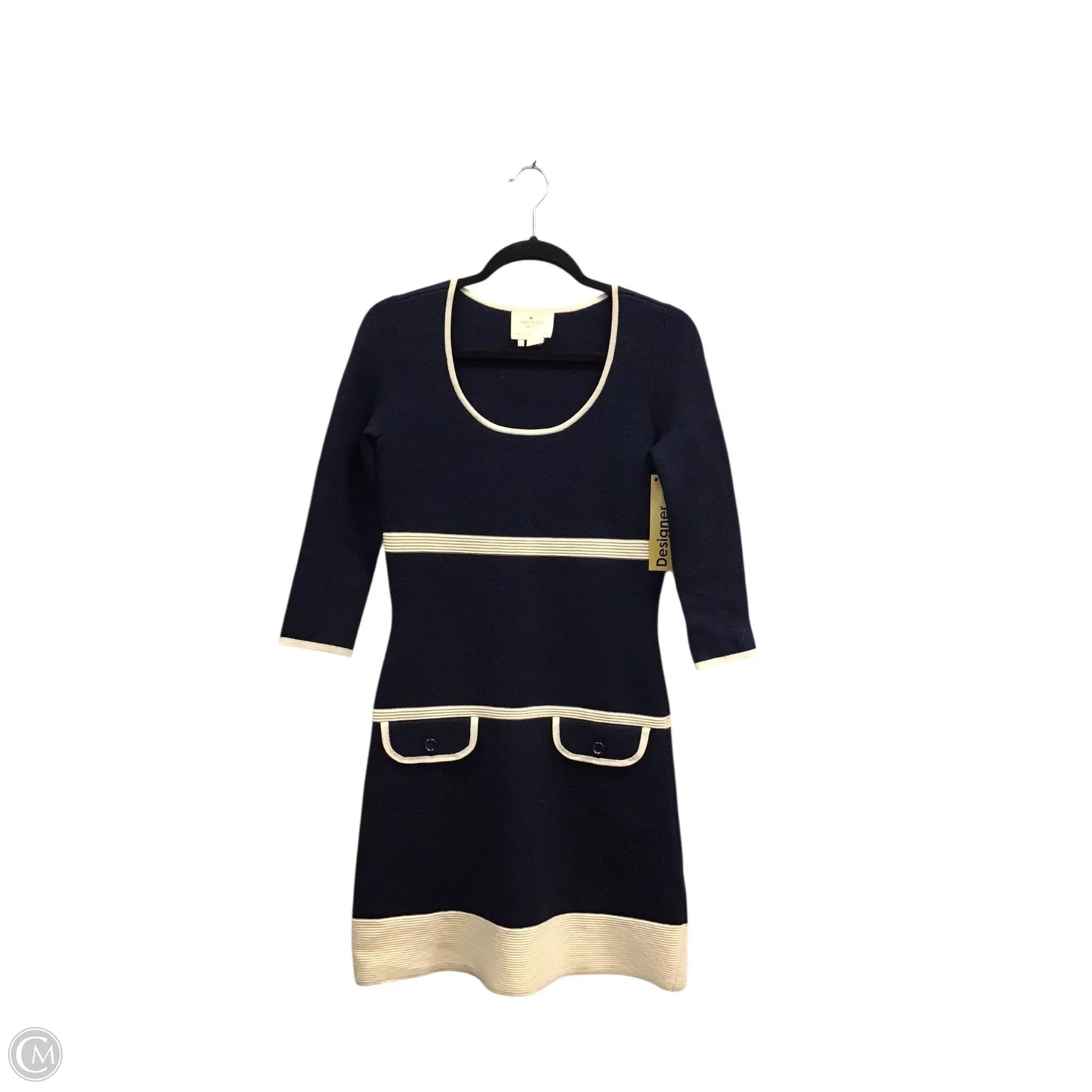 Dress Designer By Kate Spade In Black & Cream, Size: Xs
