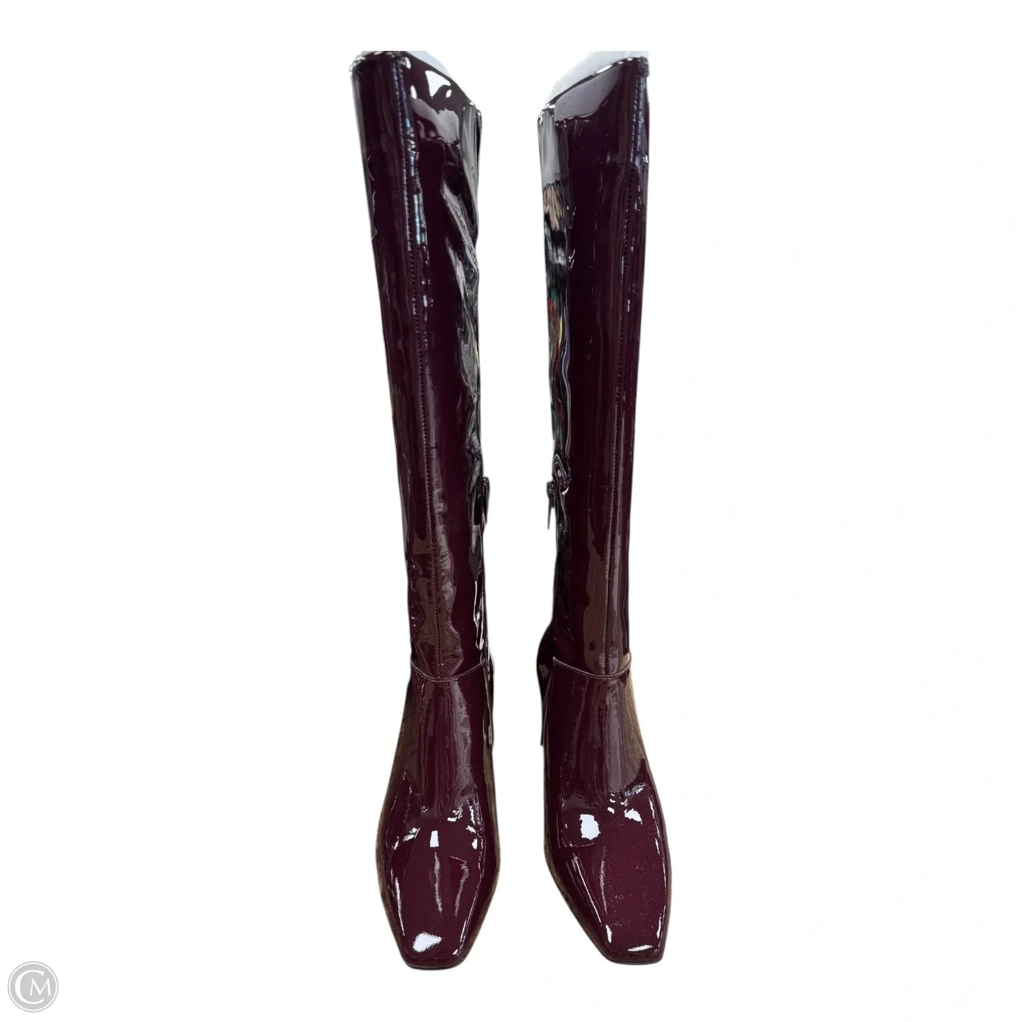 Boots Mid-calf Heels By Vince Camuto In Maroon, Size: 9