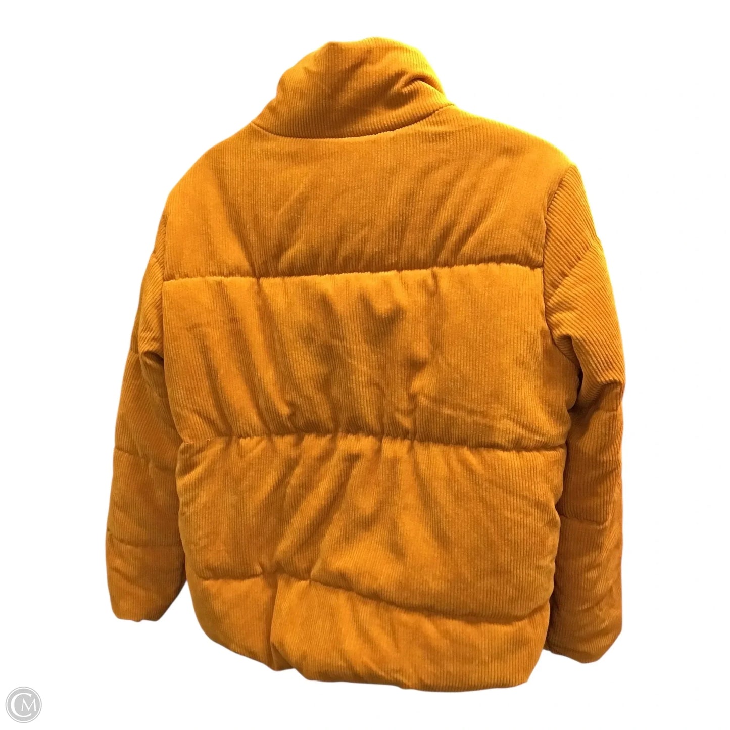 Jacket Puffer & Quilted By Say What In Gold, Size: 1x