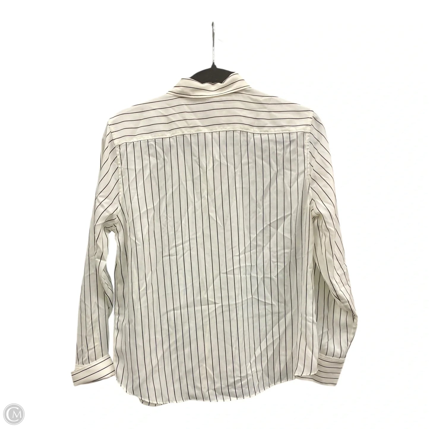 Blouse Long Sleeve By Lands End In Striped Pattern, Size: 10p