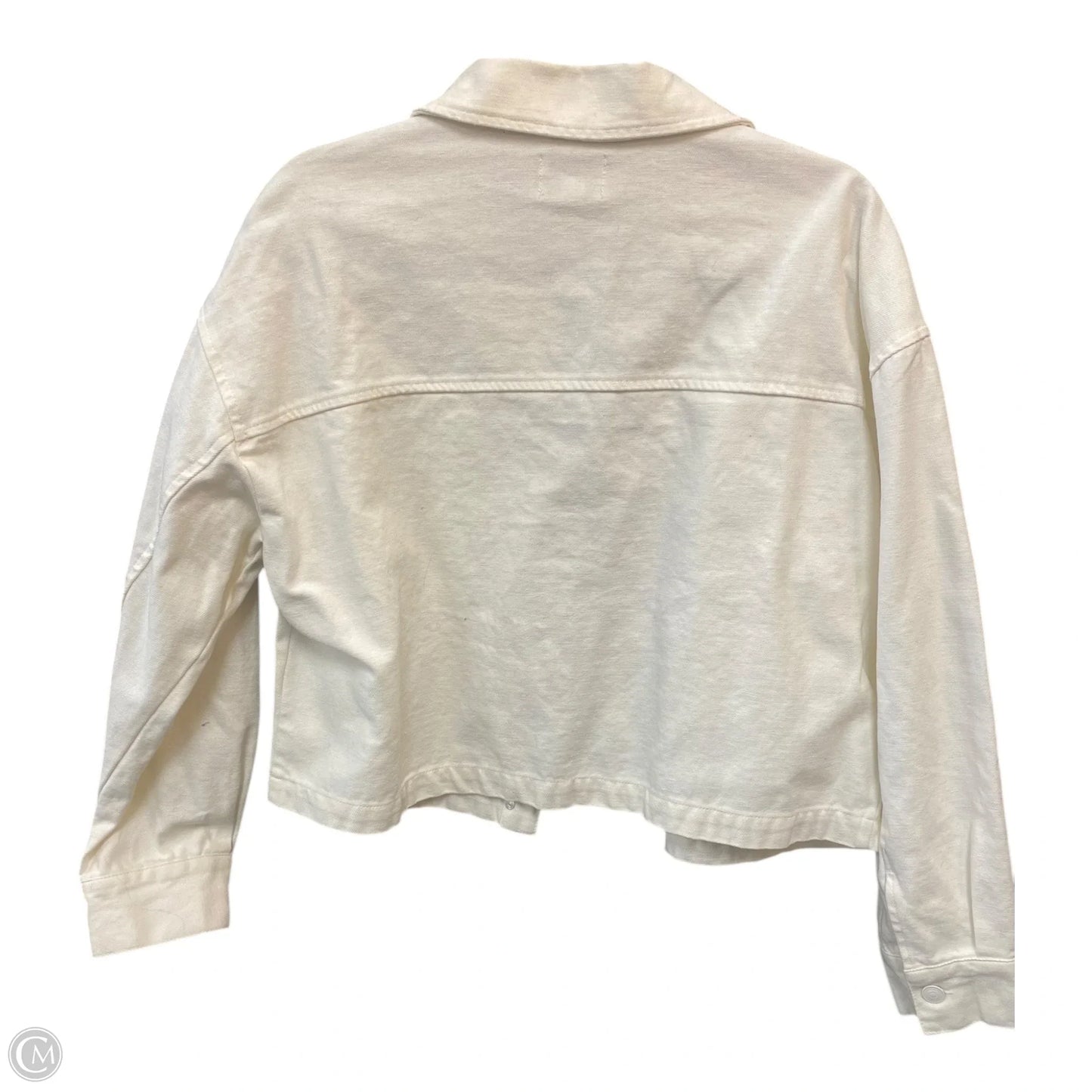 Jacket Denim By Nine West In White, Size: Xl