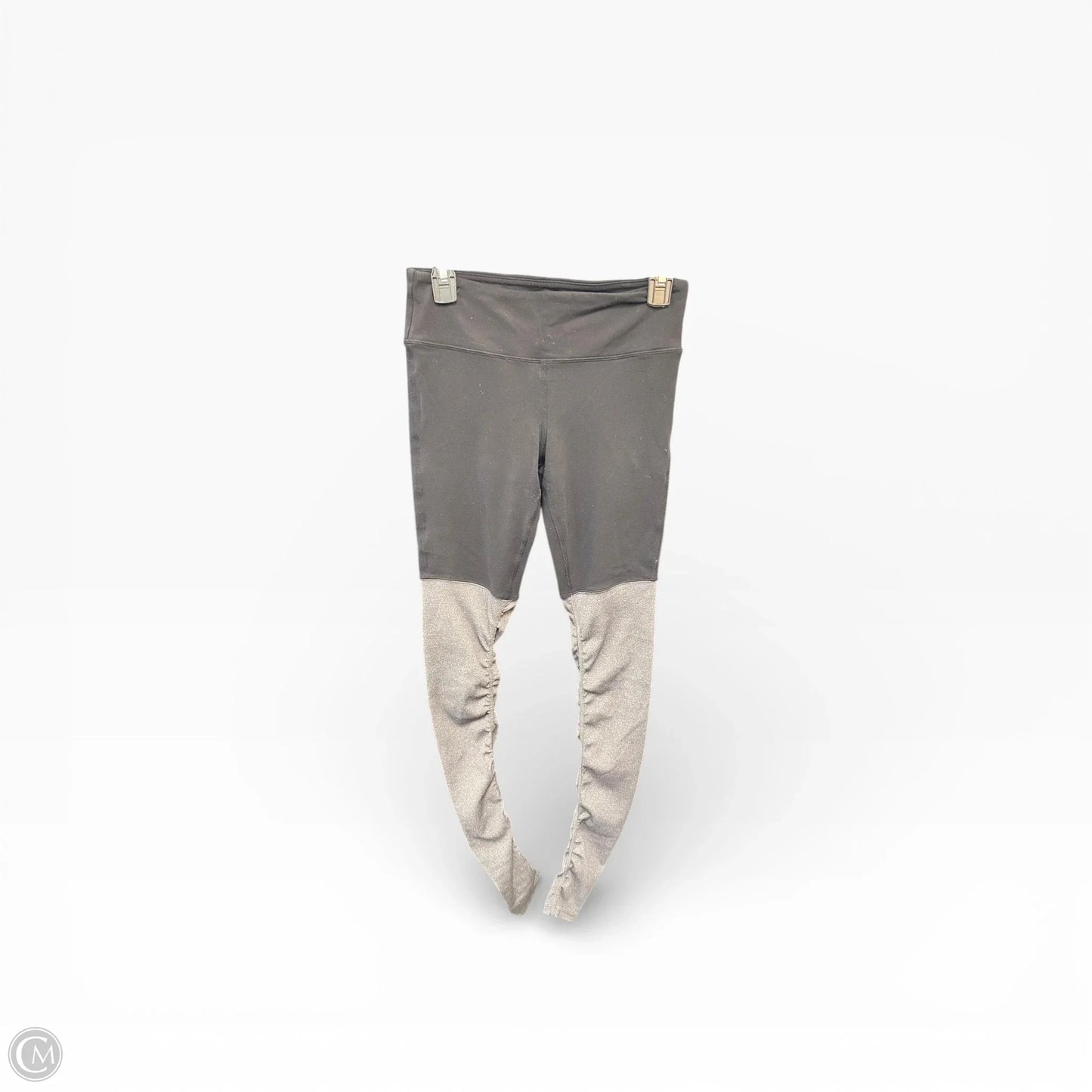 Athletic Leggings By Alo In Black & Grey, Size: L