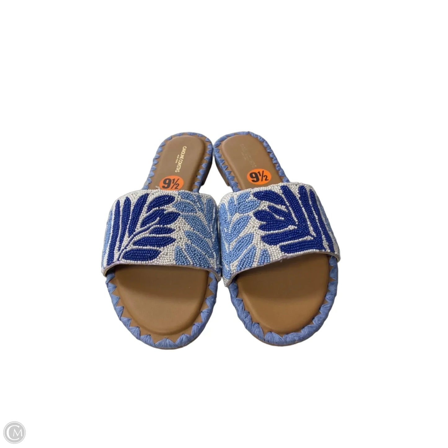 Sandals Flats By Cmc In Blue & White, Size: 9.5