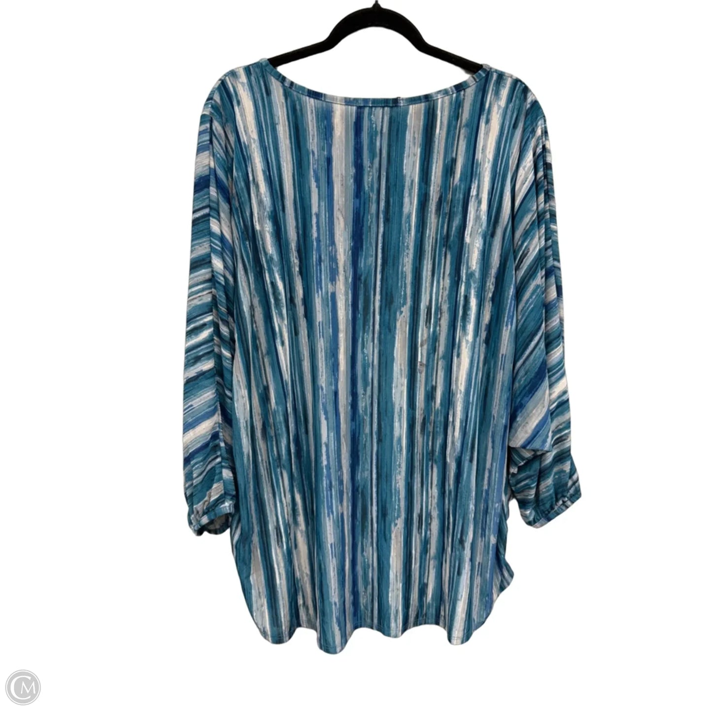 Top Long Sleeve By Clothes Mentor In Blue, Size: 2x