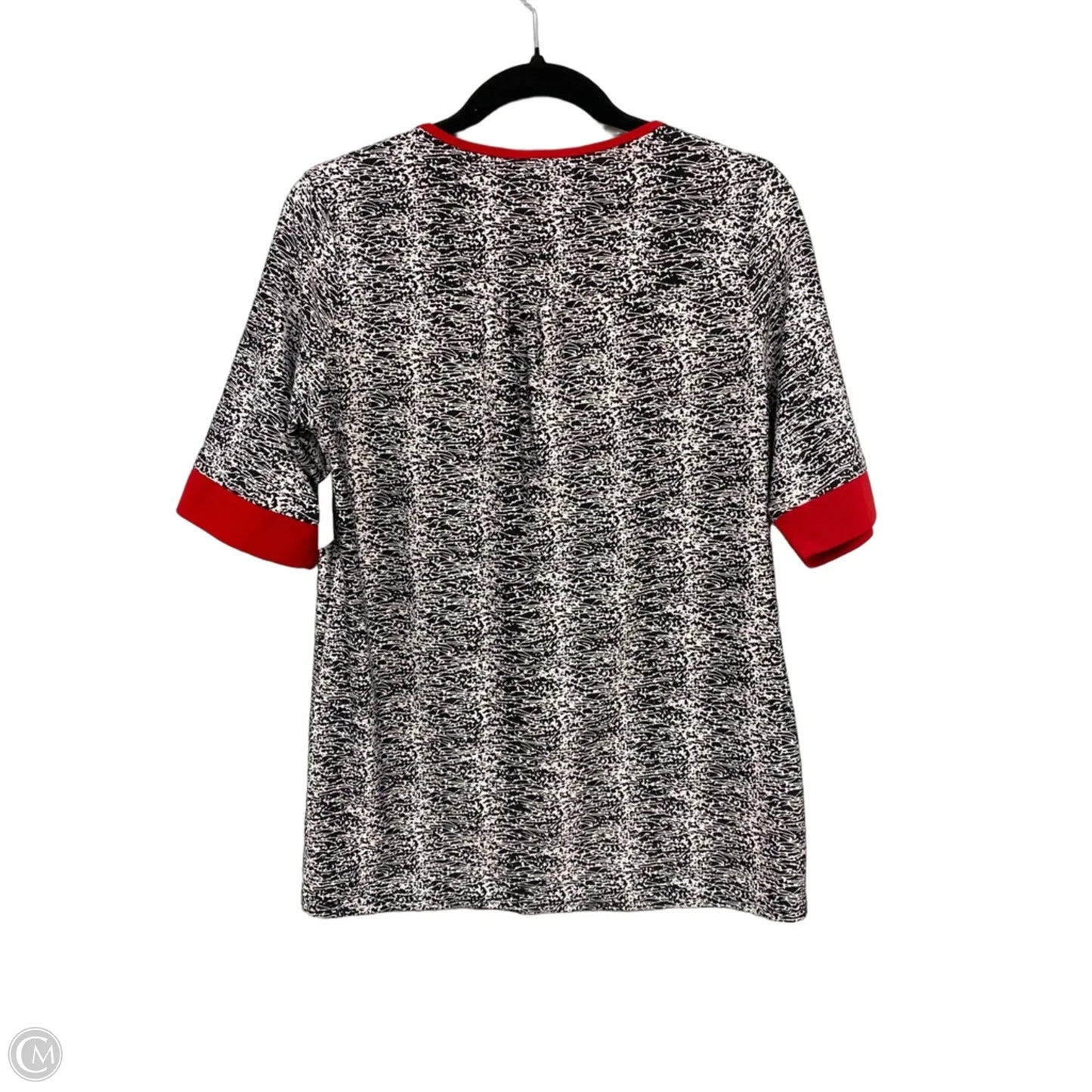 Top Short Sleeve By Notations In Black & Red, Size: S
