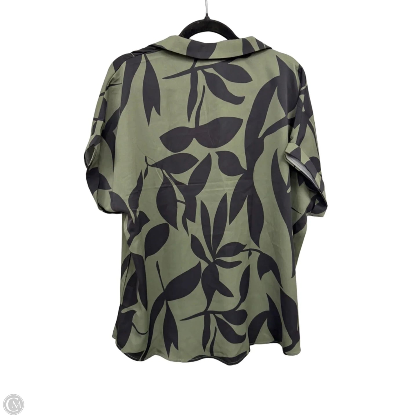 Top Short Sleeve By Clothes Mentor In Black & Green, Size: Xxl