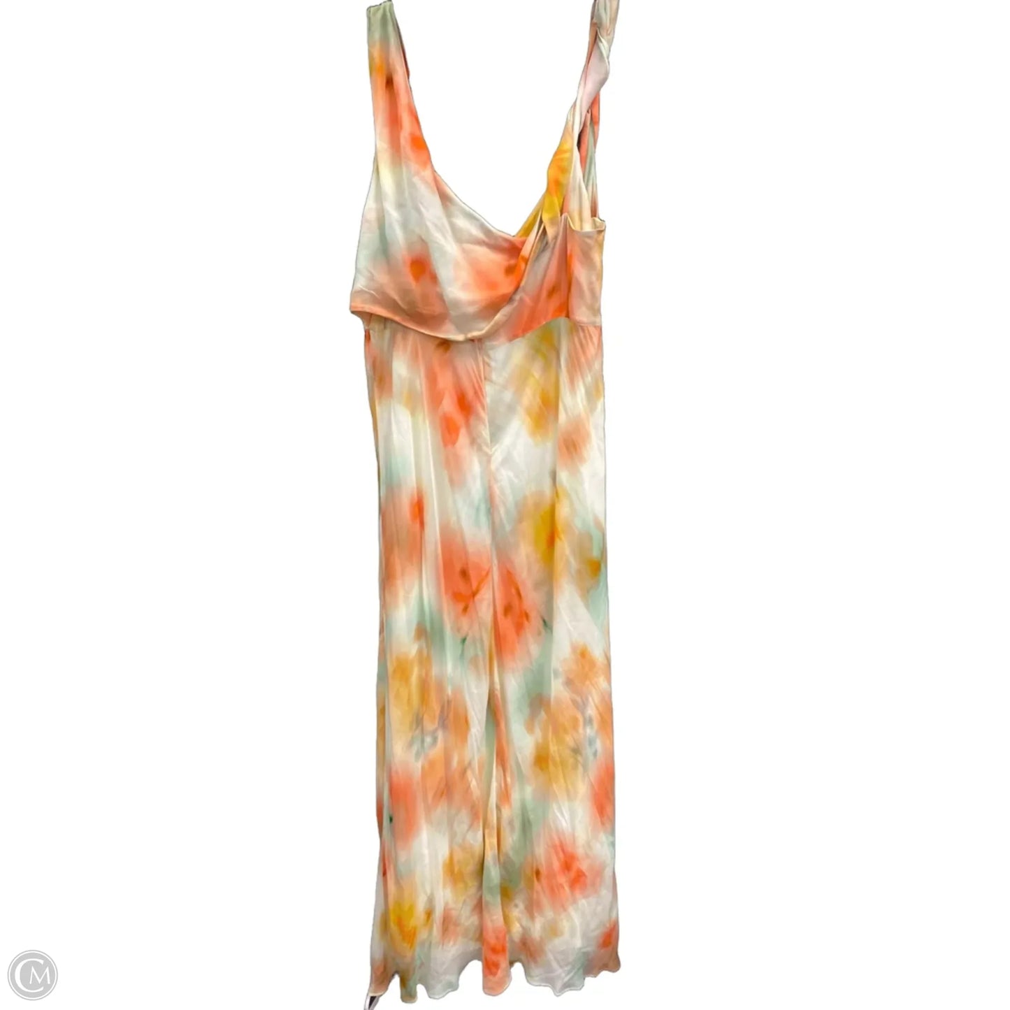 Dress Casual Maxi By Banana Republic In Green & Orange, Size: 14