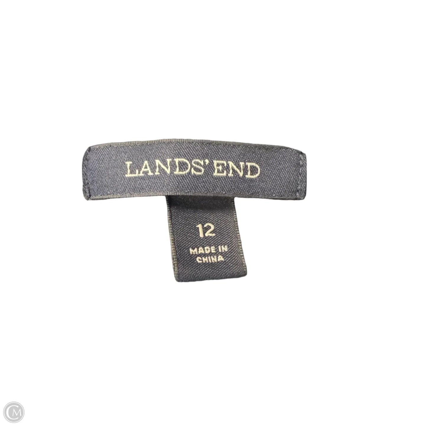 Dress Casual Midi By Lands End In Blue & White, Size: 12