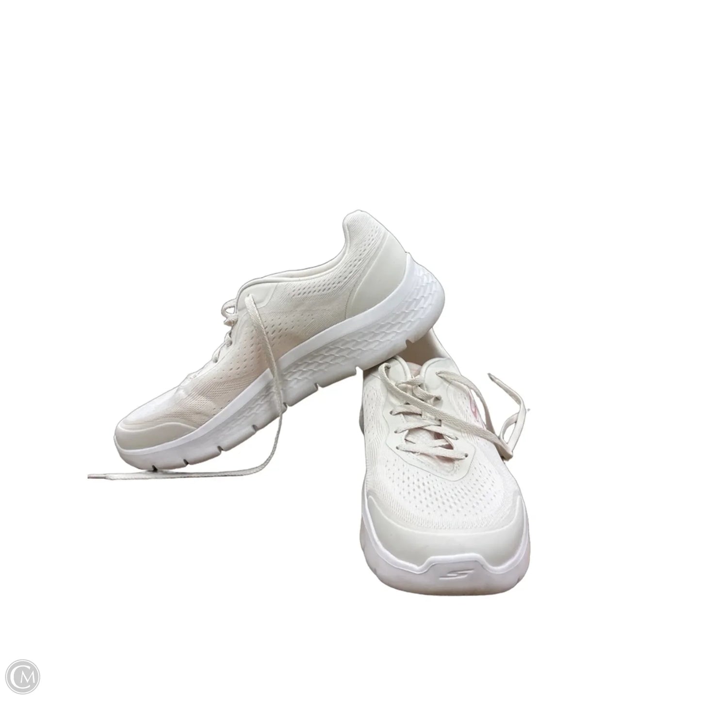 Shoes Athletic By Skechers In Cream & Pink, Size: 10