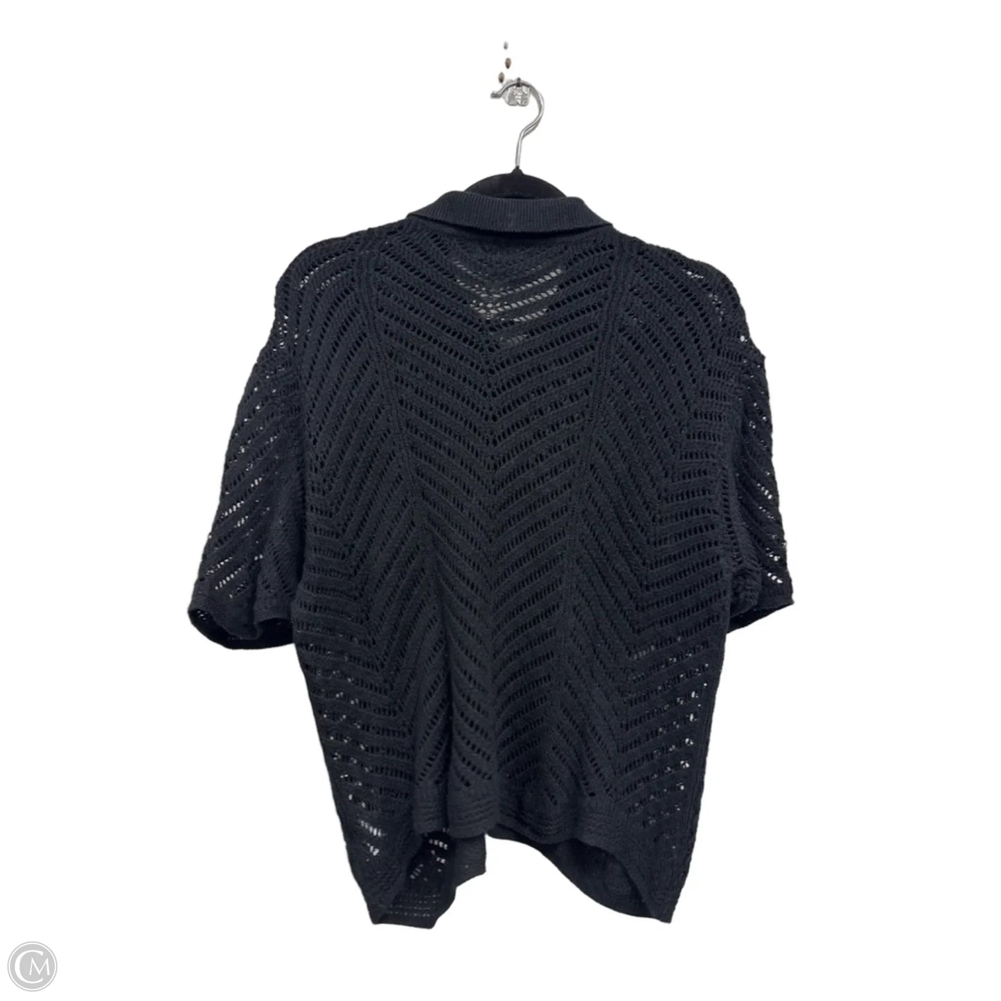 Sweater Short Sleeve By American Eagle In Black, Size: M