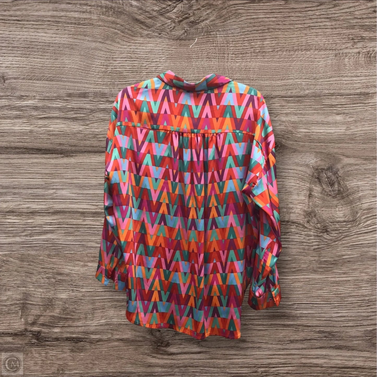 Blouse Long Sleeve By Jodifl In Geometric Pattern, Size: L