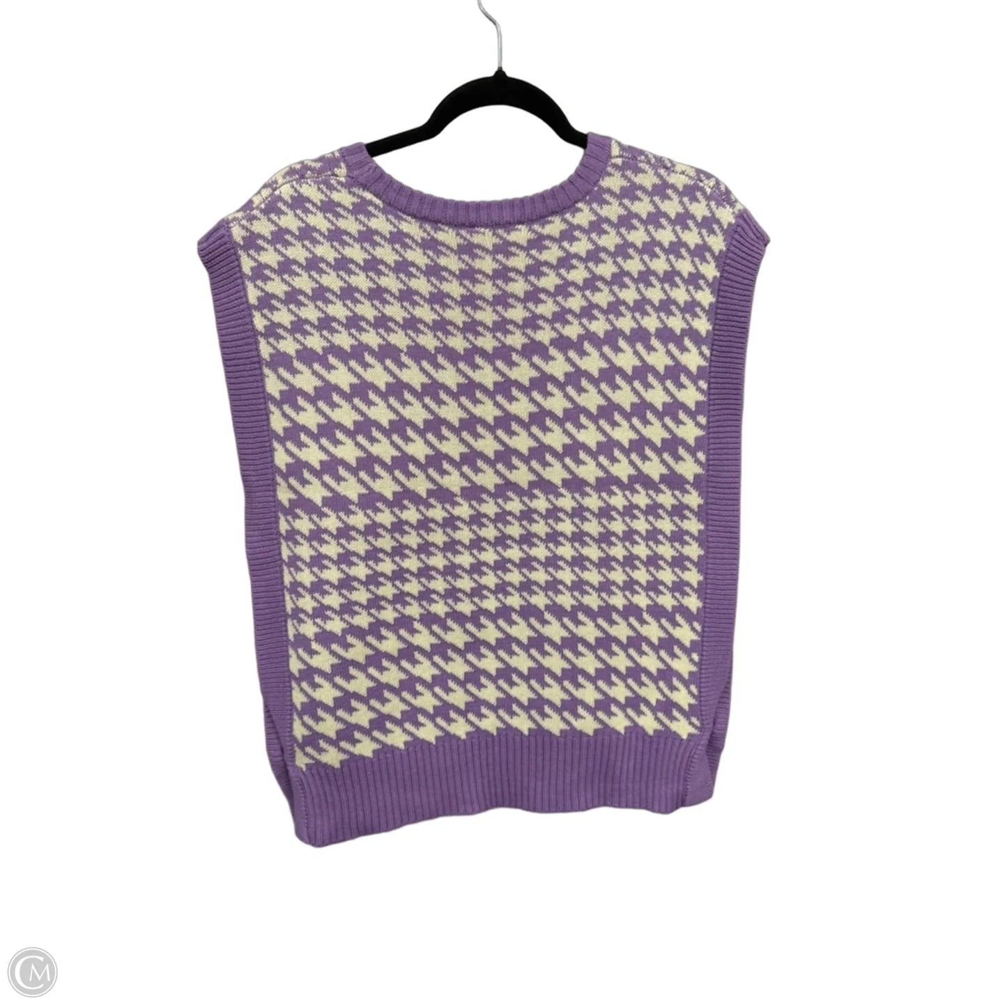 Sweater Short Sleeve By &merci In Purple & White, Size: L