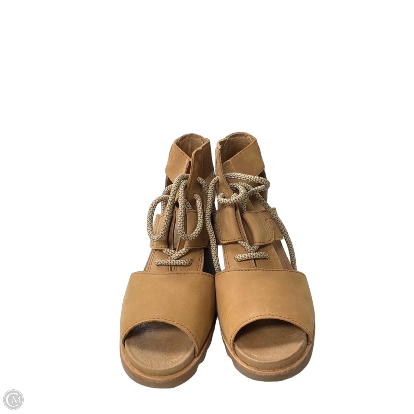 Sandals Heels Wedge By Sorel In Brown, Size: 9.5