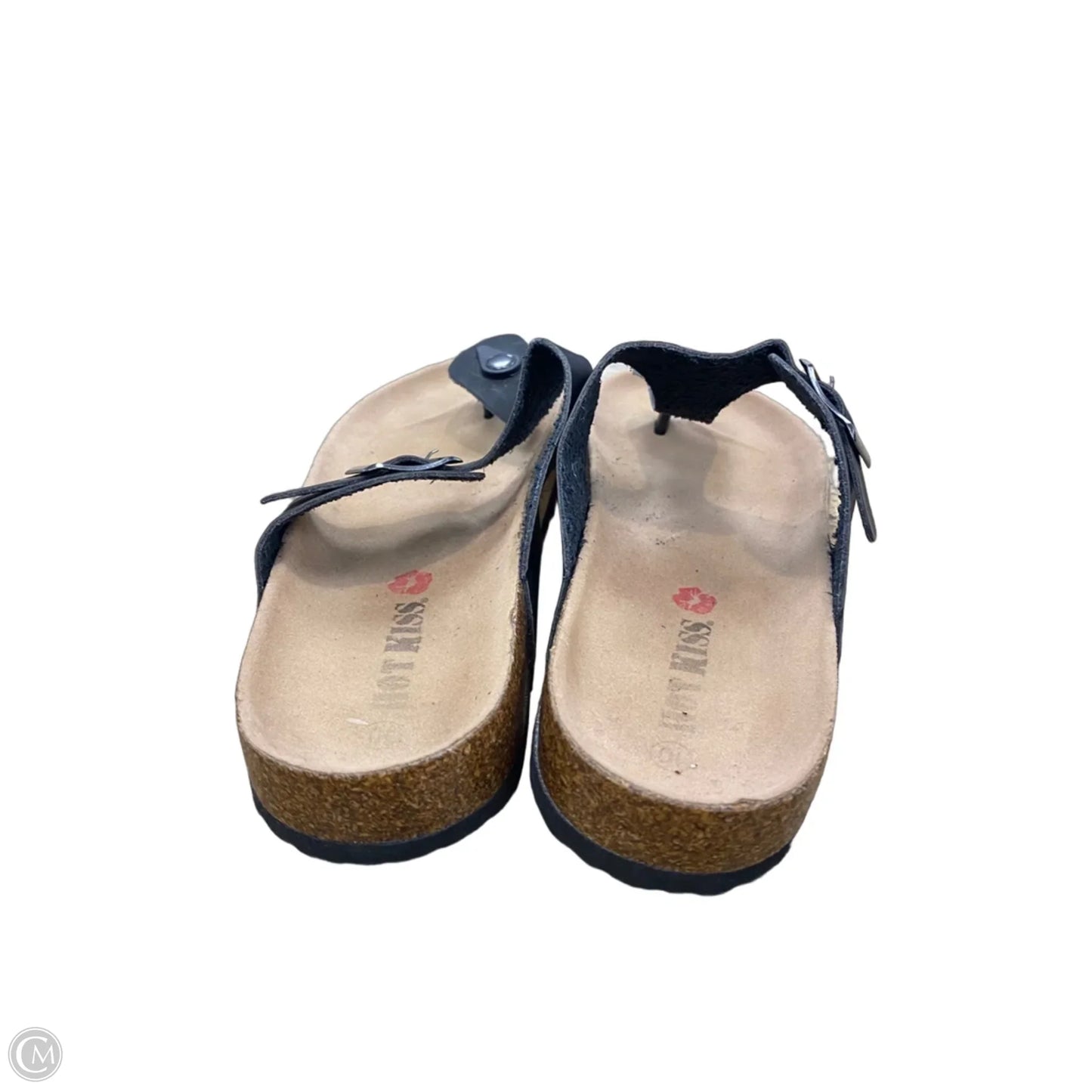 Sandals Flats By Hot Kiss In Black & Brown, Size: 10