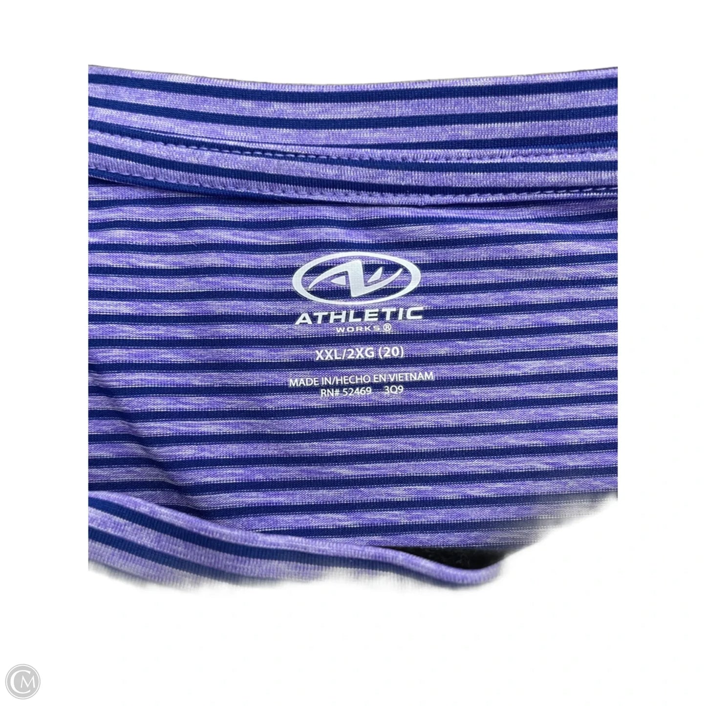 Athletic Top Short Sleeve By Athletic Works In Purple, Size: Xxl