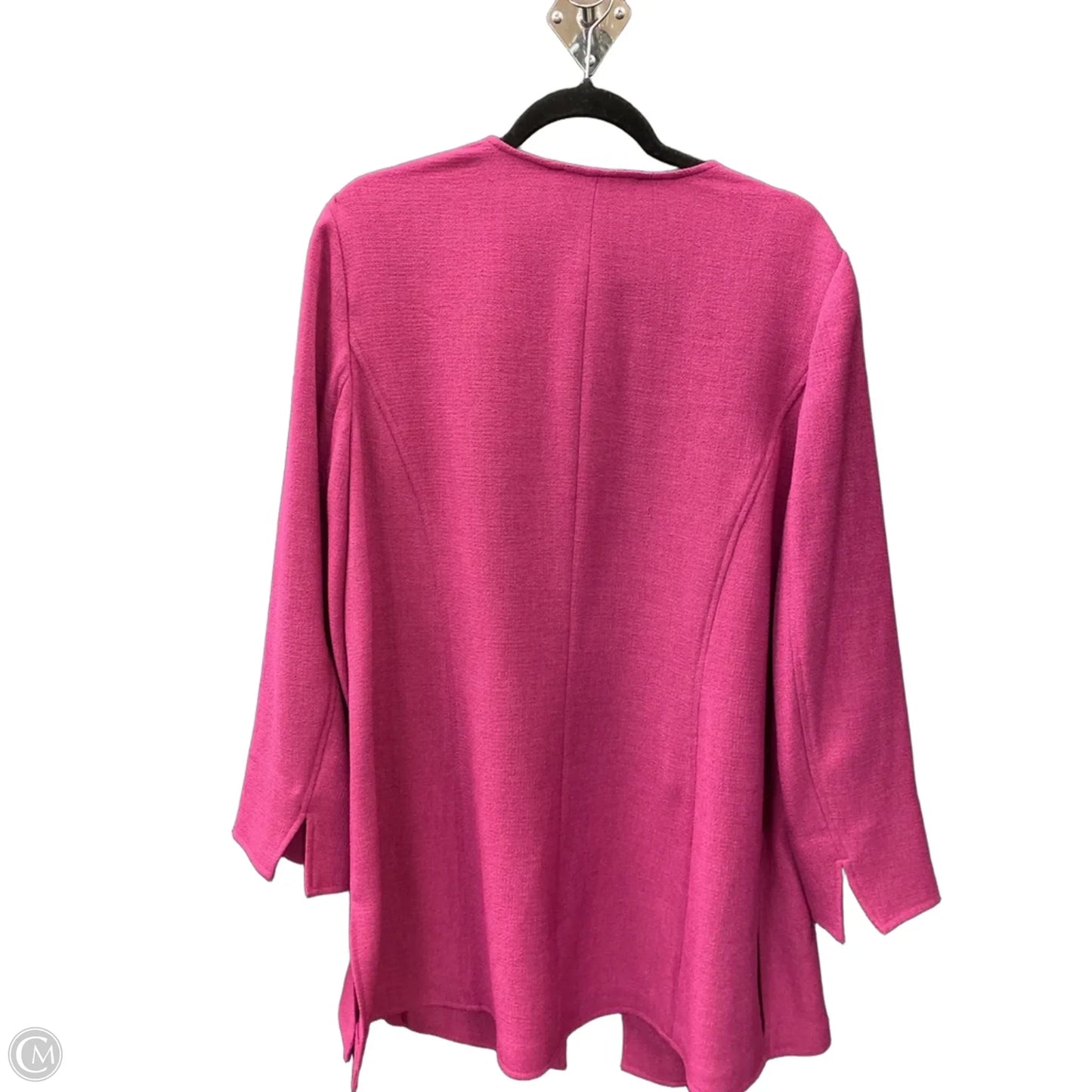 Blouse Long Sleeve By Kasper In Purple, Size: 1x