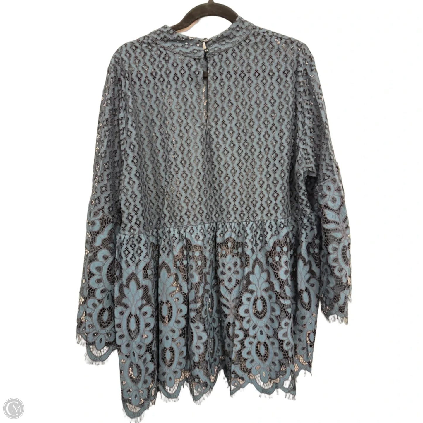Blouse 3/4 Sleeve By Lane Bryant In Blue, Size: 18