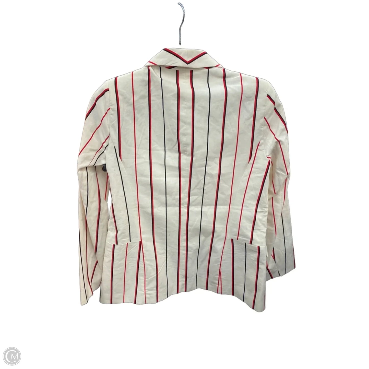 Blazer By Clothes Mentor In Red & White, Size: 6