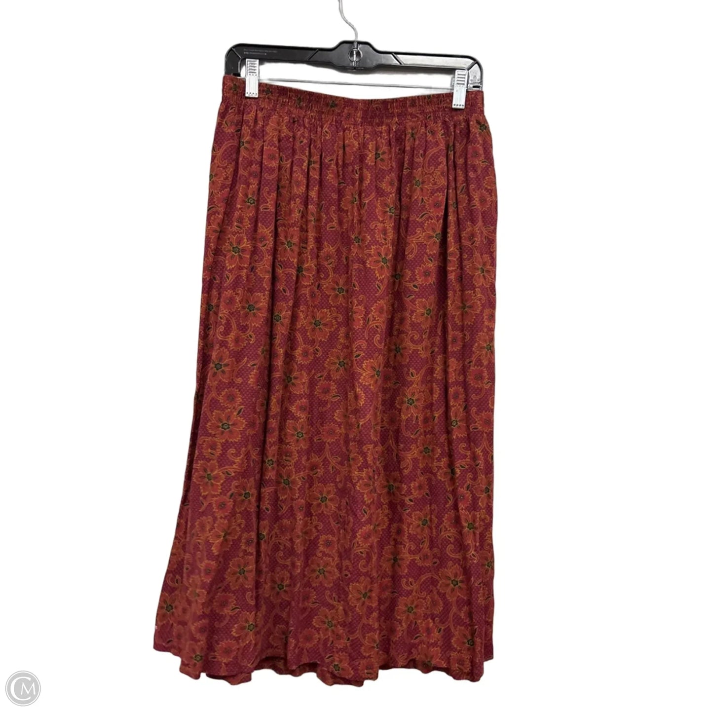 Skirt Midi By Sag Harbor In Gold & Red, Size: M